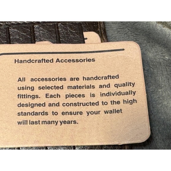 Ostrich Skin Wallet Mens Brown Bifold Checkbook Credit Card Holder Western - Picture 4 of 7